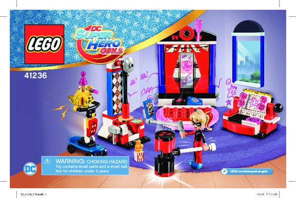 Building Instructions - LEGO - DC Super Hero Girls - 41236 - Harley Quinn™ Dorm: Page 1