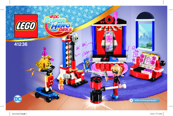 Building Instructions - LEGO - DC Super Hero Girls - 41236 - Harley Quinn™ Dorm: Page 1