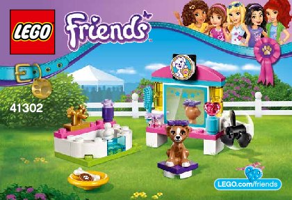 Building Instructions - LEGO - Friends - 41302 - Puppy Pampering: Page 1