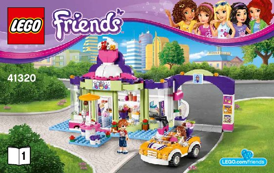 Building Instructions - LEGO - Friends - 41320 - Heartlake Frozen Yogurt Shop: Page 1