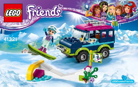 Building Instructions - LEGO - Friends - 41321 - Snow Resort Off-Roader: Page 1