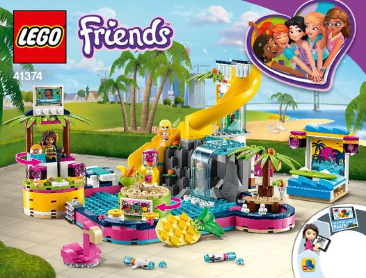 Building Instructions - LEGO - 41374 - Andrea's Pool Party: Page 1