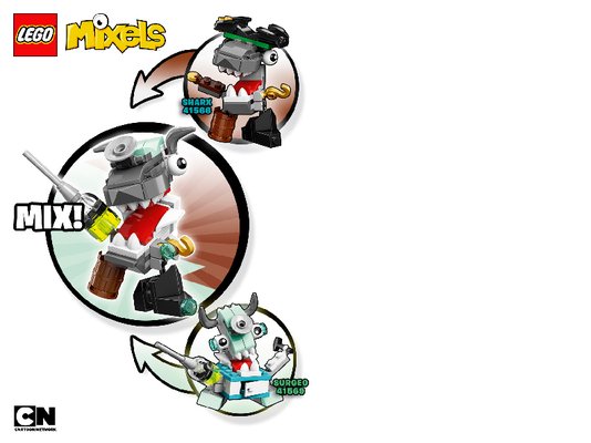 Building Instructions - LEGO - Mixels - 41566 - Sharx: Page 1