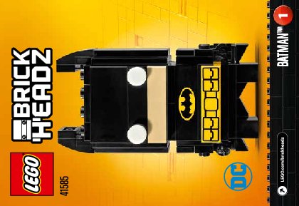 Building Instructions - LEGO - BrickHeadz - 41585 - Batman™: Page 1