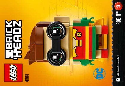 Building Instructions - LEGO - BrickHeadz - 41587 - Robin™: Page 1