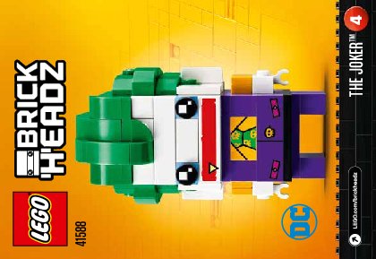 Building Instructions - LEGO - BrickHeadz - 41588 - The Joker™: Page 1