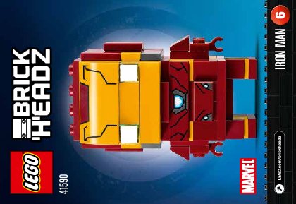 Building Instructions - LEGO - BrickHeadz - 41590 - Iron Man: Page 1