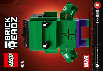 Building Instructions - LEGO - BrickHeadz - 41592 - The Hulk: Page 1