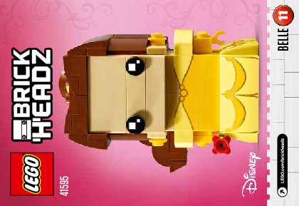 Building Instructions - LEGO - BrickHeadz - 41595 - Belle: Page 1