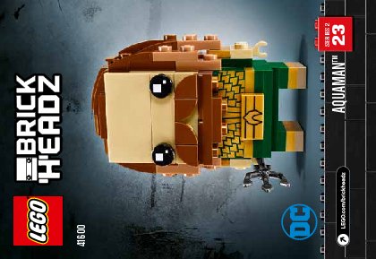 Building Instructions - LEGO - BrickHeadz - 41600 - Aquaman™: Page 1