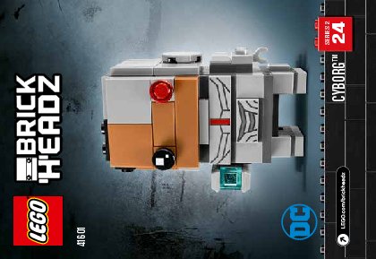 Building Instructions - LEGO - BrickHeadz - 41601 - Cyborg™: Page 1