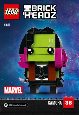 Building Instructions - LEGO - BrickHeadz - 41607 - Gamora: Page 1