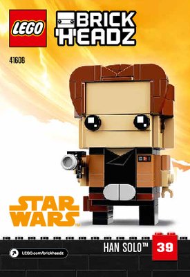 Building Instructions - LEGO - BrickHeadz - 41608 - Han Solo™: Page 1