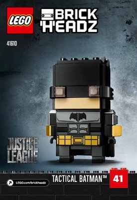 Building Instructions - LEGO - BrickHeadz - 41610 - Tactical Batman™ & Superman™: Page 1