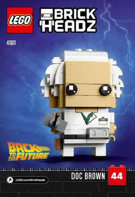 Building Instructions - LEGO - BrickHeadz - 41611 - Marty McFly & Doc Brown: Page 1