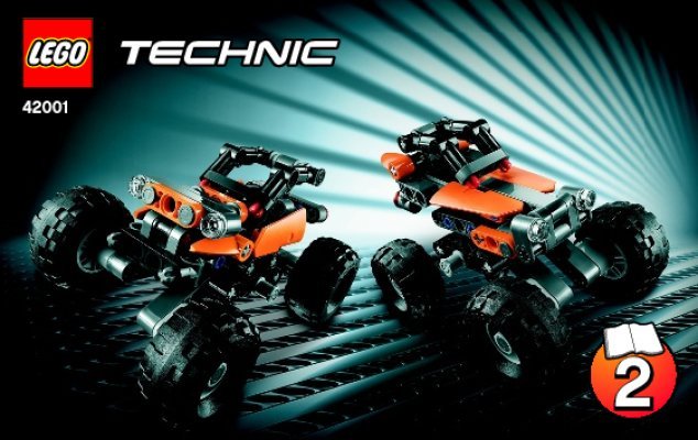 Building Instructions - LEGO - Technic - 42001 - Mini Off-Roader: Page 1