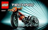 Building Instructions - LEGO - Technic - 42007 - Moto Cross Bike: Page 1