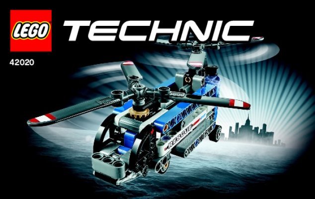 Building Instructions - LEGO - Technic - 42020 - Twin-rotor Helicopter: Page 1