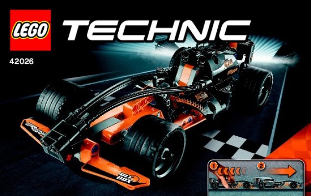 Building Instructions - LEGO - Technic - 42026 - Black Champion Racer: Page 1