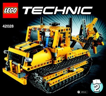 Building Instructions - LEGO - Technic - 42028 - Bulldozer: Page 1