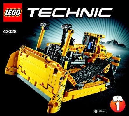 Building Instructions - LEGO - Technic - 42028 - Bulldozer: Page 1