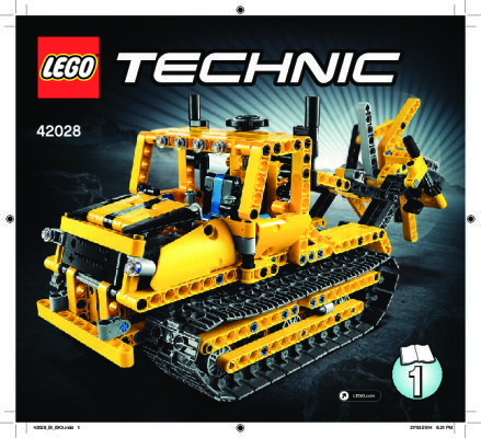 Building Instructions - LEGO - Technic - 42028 - Bulldozer: Page 1