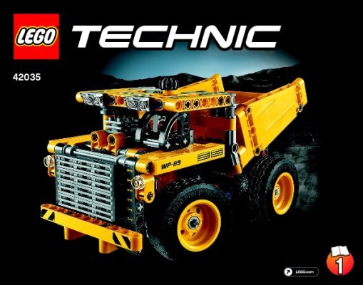 Building Instructions - LEGO - Technic - 42035 - Mining Truck: Page 1