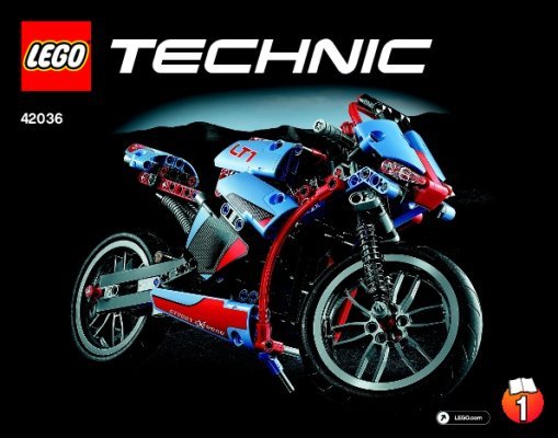 Building Instructions - LEGO - 42036 - Street Motorcycle: Page 1