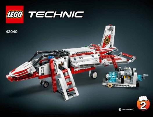 Building Instructions - LEGO - Technic - 42040 - Fire Plane: Page 1