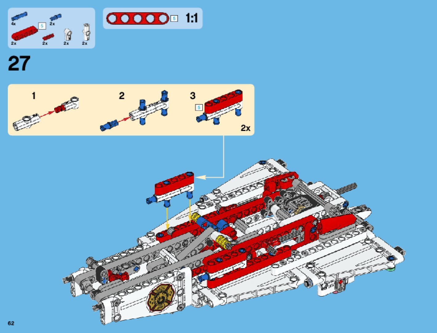 Building Instructions - LEGO - Technic - 42040 - Fire Plane