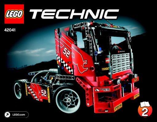 Building Instructions - LEGO - Technic - 42041 - Race Truck: Page 1