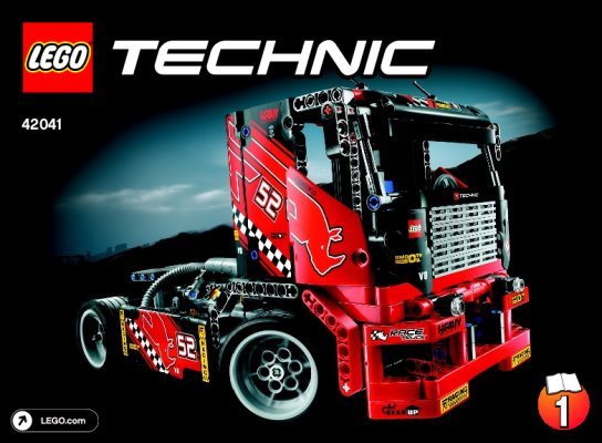 Building Instructions - LEGO - Technic - 42041 - Race Truck: Page 1