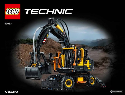 Building Instructions - LEGO - Technic - 42053 - Volvo EW160E: Page 1