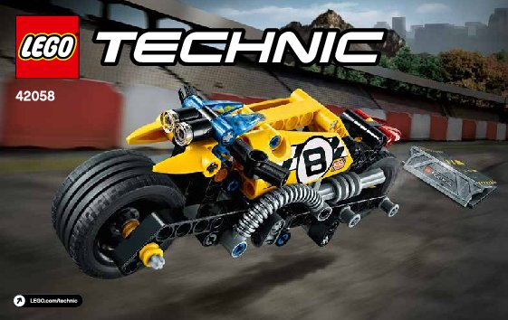 Building Instructions - LEGO - Technic - 42058 - Stunt Bike: Page 1