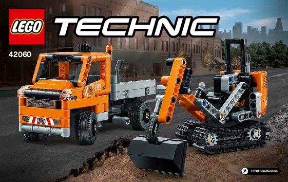 Building Instructions - LEGO - Technic - 42060 - Roadwork Crew: Page 1