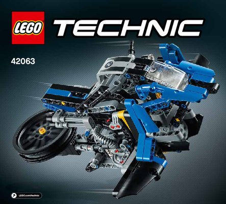 Building Instructions - LEGO - Technic - 42063 - BMW R 1200 GS Adventure: Page 1