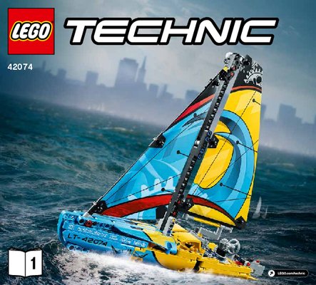 Building Instructions - LEGO - Technic - 42074 - Racing Yacht: Page 1