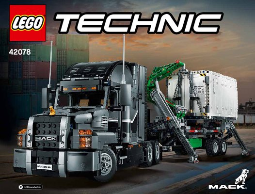 Building Instructions - LEGO - Technic - 42078 - Mack Anthem: Page 1