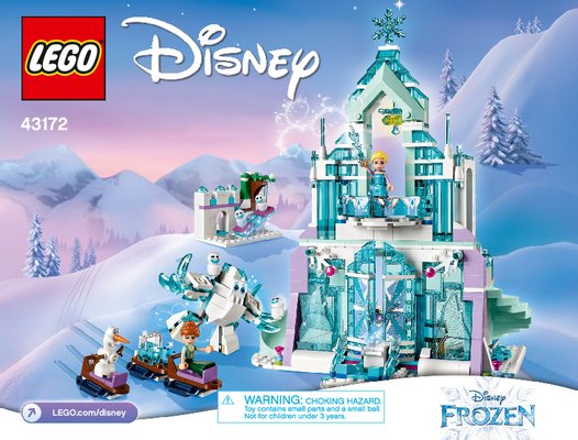 Building Instructions - LEGO - 43172 - Elsa's Magical Ice Palace: Page 1