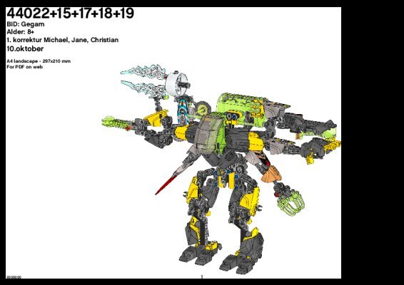 Building Instructions - LEGO - Hero Factory - 44015 - EVO Walker: Page 1