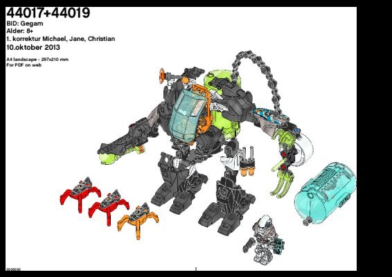 Building Instructions - LEGO - Hero Factory - 44017 - STORMER Freeze Machine: Page 1