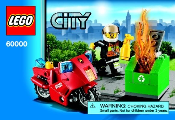 Building Instructions - LEGO - City - 60000 - Fire Motorcycle: Page 1