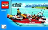 Building Instructions - LEGO - 60005 - Fire Boat: Page 1