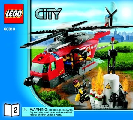 Building Instructions - LEGO - 60010 - Fire Helicopter: Page 1