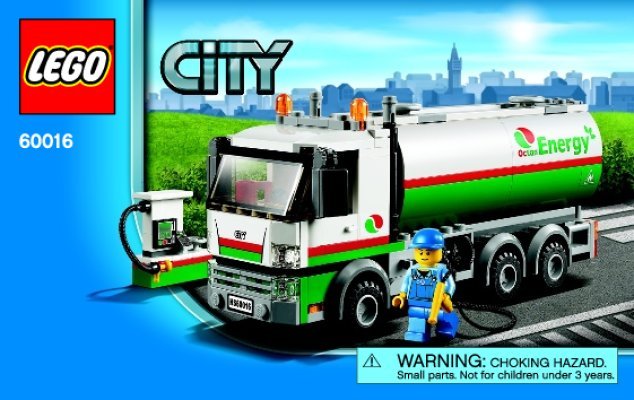 Building Instructions - LEGO - 60016 - Tanker Truck: Page 1