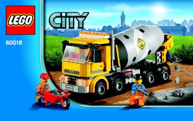 Building Instructions - LEGO - 60018 - Cement mixer: Page 1