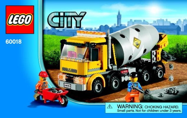 Building Instructions - LEGO - 60018 - Cement mixer: Page 1