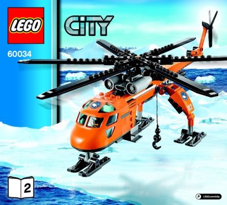 Building Instructions - LEGO - City - 60034 - Arctic Helicrane: Page 1