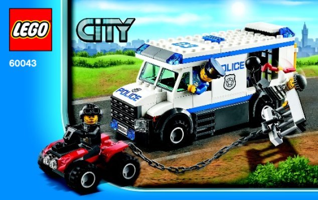 Building Instructions - LEGO - City - 60043 - Prisoner Transporter: Page 1