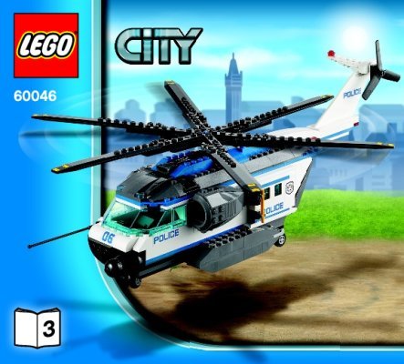 Building Instructions - LEGO - City - 60046 - Helicopter Surveillance: Page 1